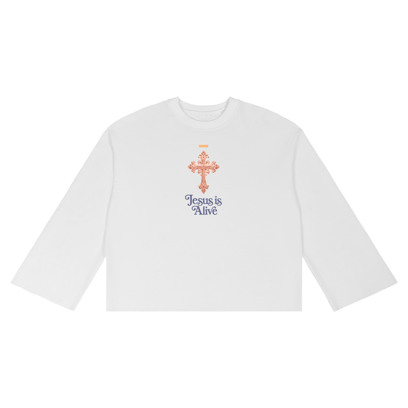Jesus is Alive Knicks in Five Waffle Raw Edge T-Shirt