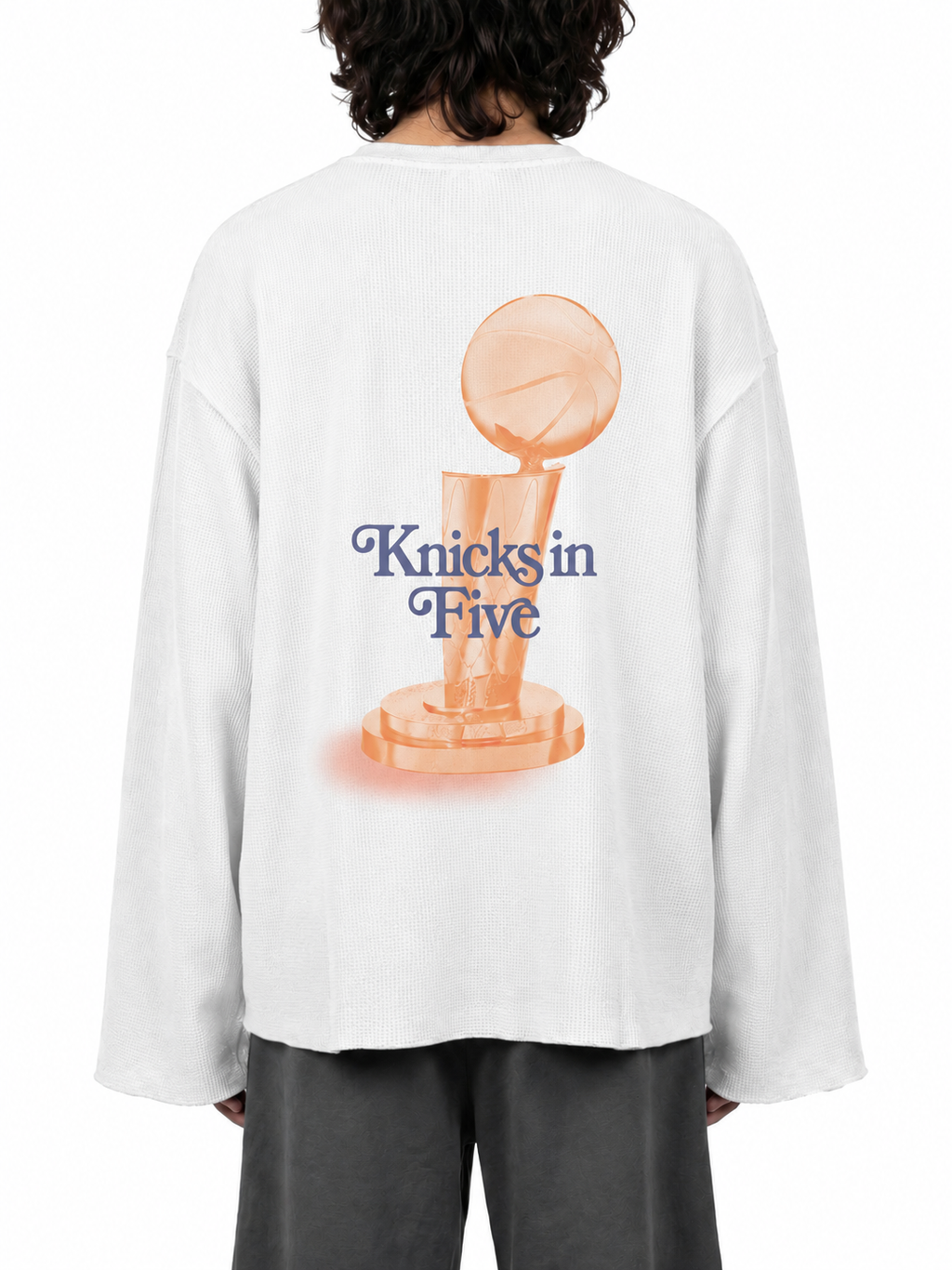 Jesus is Alive Knicks in Five Waffle Raw Edge T-Shirt