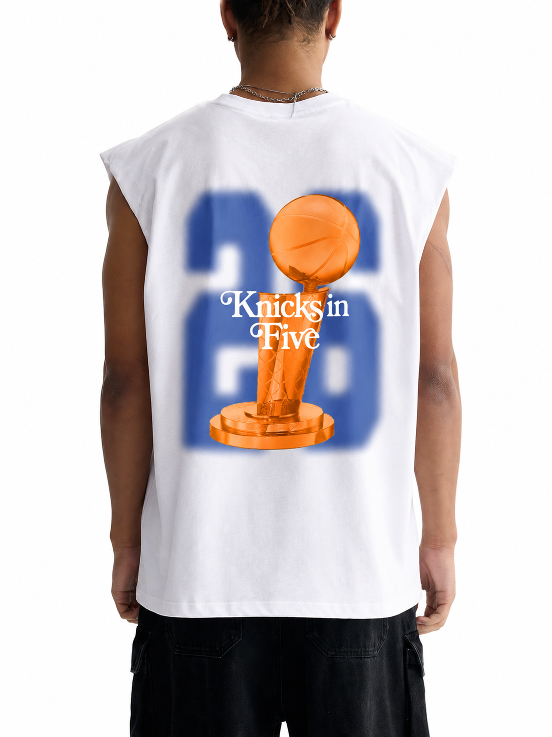 Jesus is Alive Knicks in Five Raw Edge Cotton Tank Top