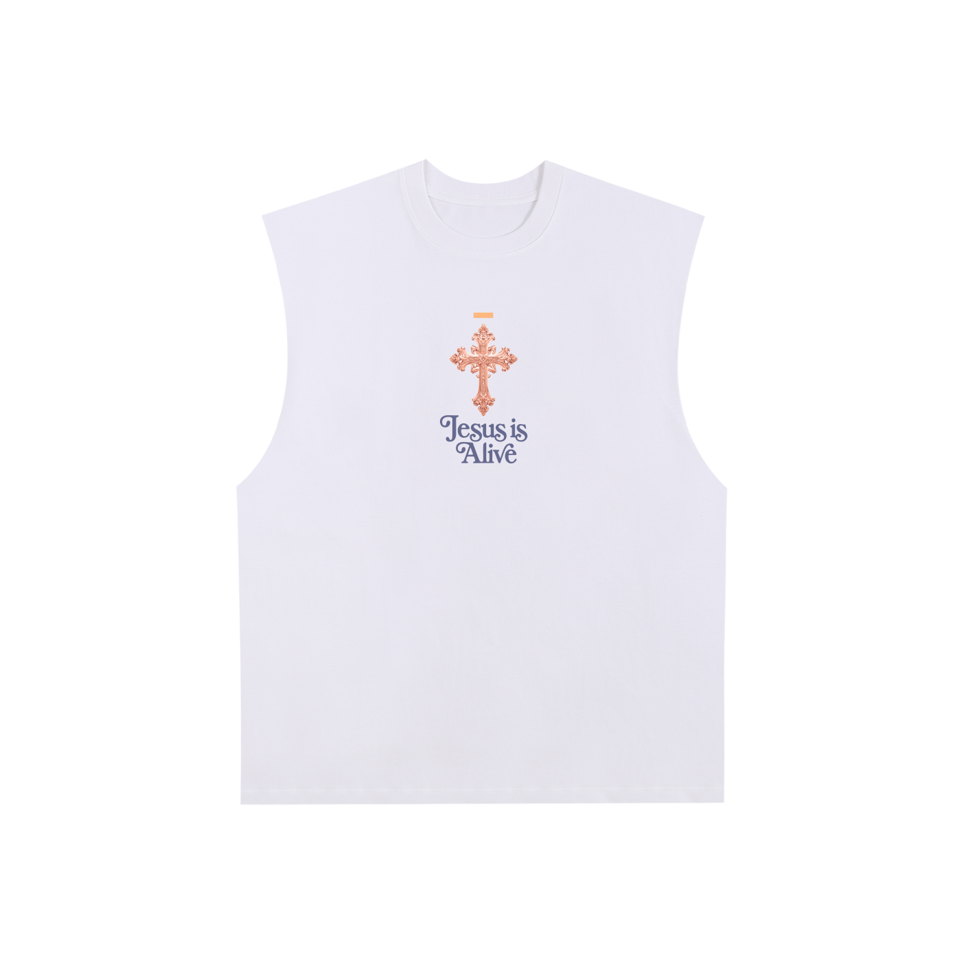 Jesus is Alive Knicks in Five Raw Edge Cotton Tank Top